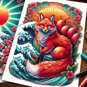 asian-spiritual-tattoo-neotraditional-contoured-forms-for-upper-back – tattoo design ideas free ai generated – Gallery: other-asia-inkby-ai