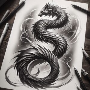 asian-flowers – tattoo design ideas free ai generated – neotraditional-clean-fill – for-upper-arm – Gallery: other-asia-inkby-ai