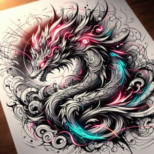 asian-geometric-patterns – tattoo design ideas free ai generated – neotraditional-classic-motifs – for-side – Gallery: other-asia-inkby-ai