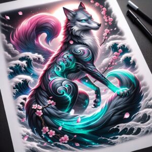 asian-ornaments – tattoo design ideas free ai generated – neotraditional-layered-fill – for-sternum – Gallery: other-asia-inkby-ai
