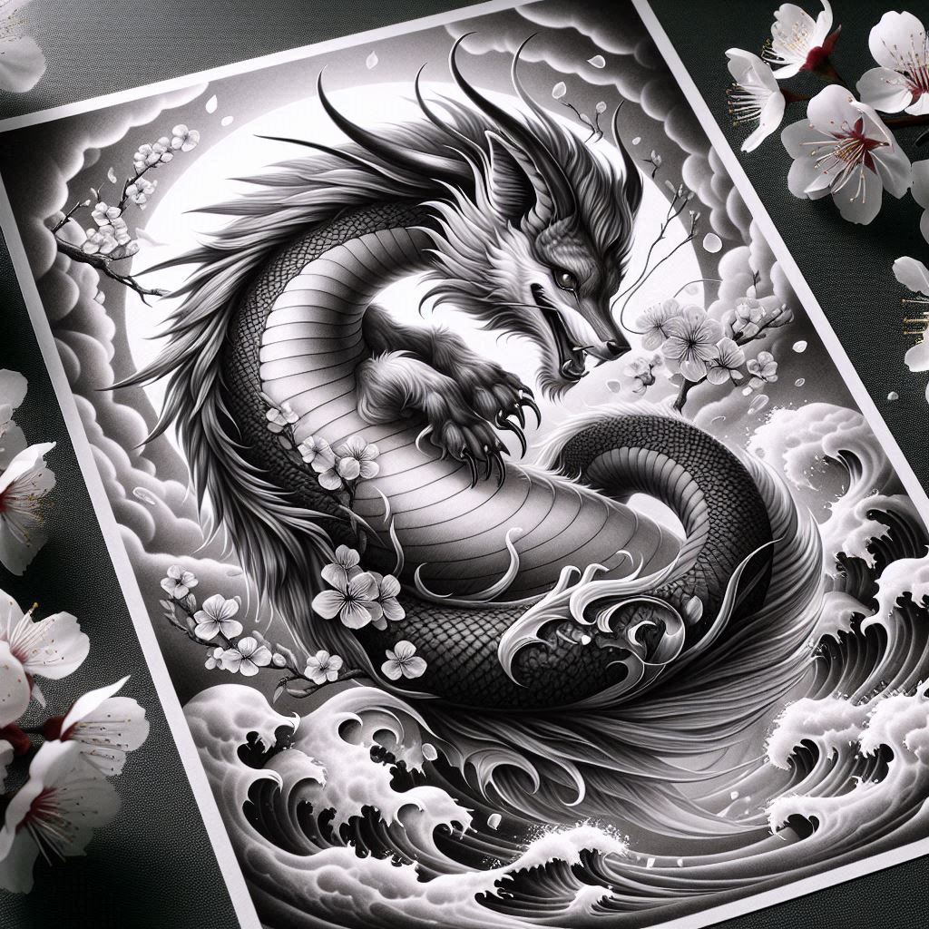 asian-plant-ornaments – tattoo design ideas free ai generated – realism-studio-quality – for-upper-shoulder – Gallery: other-asia-inkby-ai