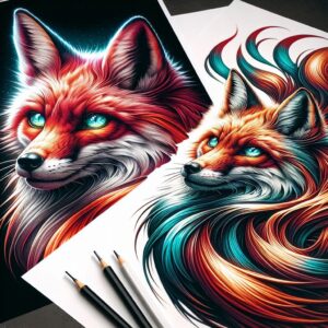 asian-spiritual-symbols – tattoo design ideas free ai generated – neotraditional-bold-outline – for-calf – Gallery: other-asia-inkby-ai