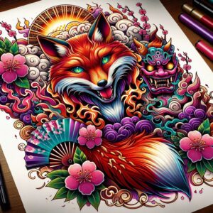 asian-water-motifs – tattoo design ideas free ai generated – realism-ink-realism – for-shoulder – Gallery: other-asia-inkby-ai
