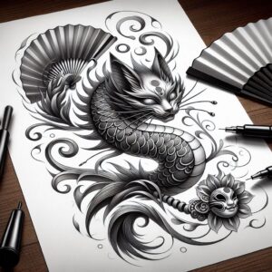 other-asia tattoo design ideas strong outlines detailed textures for hand