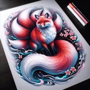 other-asia tattoo design ideas Surrealism shadow play natural elements endurance and power