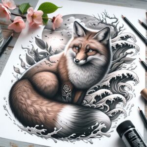 other-asia tattoo design ideas Surrealism esoteric samurai for temple