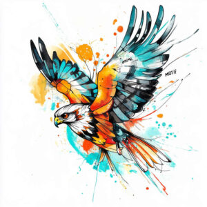 bird-in-flight-tattoo – tattoo design ideas free ai generated – realism-depth-shading – for-upper-back – Gallery: other-birds-inkby-ai