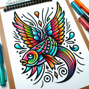 energy-bird-tattoo – tattoo design ideas free ai generated – surrealism-otherworldly – for-palm – Gallery: other-birds-inkby-ai