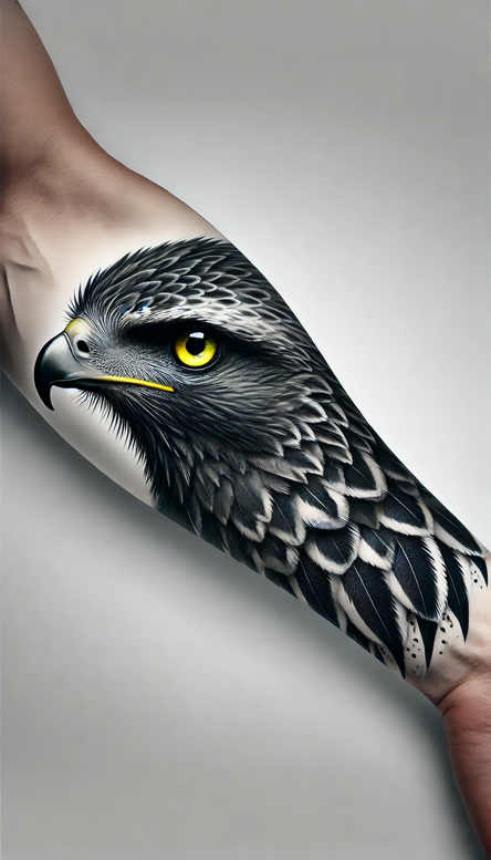 powerful-bird-tattoo – tattoo design ideas free ai generated – neotraditional-clean-lines – for-ankle – Gallery: other-birds-inkby-ai