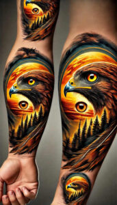 other-birds tattoo design ideas Surrealism transcendent tribal motifs for knee