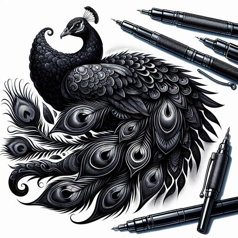 water-bird-tattoo – tattoo design ideas free ai generated – surrealism-dynamic-shapes – for-wrist-side – Gallery: other-birds-inkby-ai