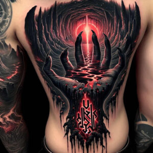 dark-contour-tattoo – tattoo design ideas free ai generated – realism-textured-light – for-hand – Gallery: other-dark-inkby-ai
