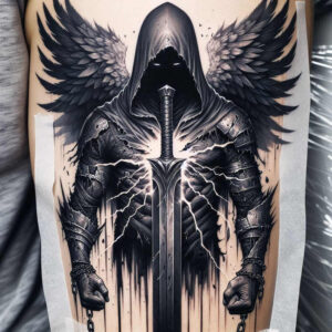 dark-detail-tattoo – tattoo design ideas free ai generated – neotraditional-saturated-hues – for-foot – Gallery: other-dark-inkby-ai