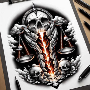 dark-dream-tattoo – tattoo design ideas free ai generated – realism-natural-finish – for-sternum – Gallery: other-dark-inkby-ai