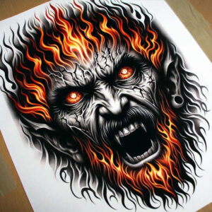 dark-figure-tattoo – tattoo design ideas free ai generated – neotraditional-clean-lines – for-hand – Gallery: other-dark-inkby-ai