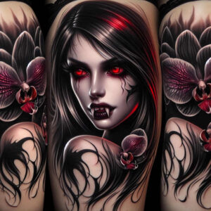 dark-line-tattoo – tattoo design ideas free ai generated – surrealism-timeless – for-upper-back – Gallery: other-dark-inkby-ai