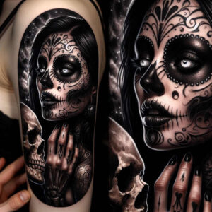 dark-mystical-tattoo – tattoo design ideas free ai generated – realism-full-detail – for-hip – Gallery: other-dark-inkby-ai