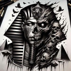 dark-sign-tattoo – tattoo design ideas free ai generated – surrealism-shadow-play – for-foot – Gallery: other-dark-inkby-ai