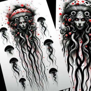 dark-transformation-tattoo-for-men – tattoo design ideas free ai generated – realism-living-skin – for-foot – Gallery: other-dark-inkby-ai