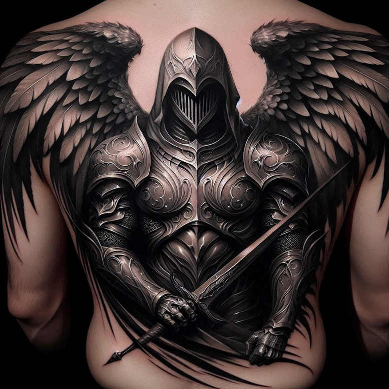 gothic-tattoo – tattoo design ideas free ai generated – realism-precise-anatomy – for-upper-thigh – Gallery: other-dark-inkby-ai