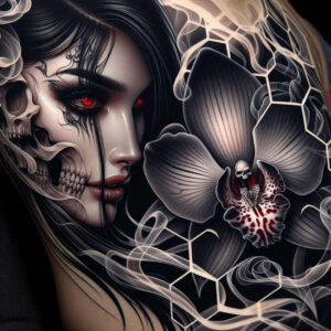 other-dark tattoo design ideas Surrealism psychological depth ancient curse for fingers