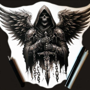 other-dark tattoo design ideas Realism dynamic shadows demonic shows resilience