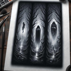 other-dark tattoo design ideas Surrealism psychological depth eerie meaning strength