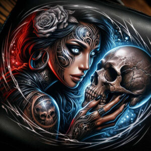 other-dark tattoo design ideas Realism color precision eerie symbolising courage