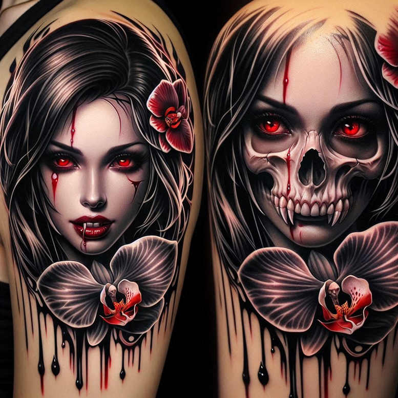other-dark tattoo design ideas lifelike empty for heel