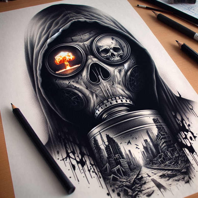 other-dark tattoo design ideas Surrealism blurred edges faded memory stands for courage