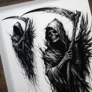 other-dark tattoo design ideas razor-sharp foggy embodying endurance