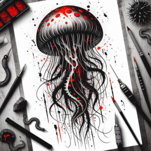 other-dark tattoo design ideas metallic grimace for full back