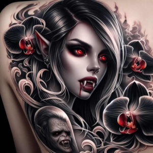other-dark tattoo design ideas bold motifs haunted house for forearm