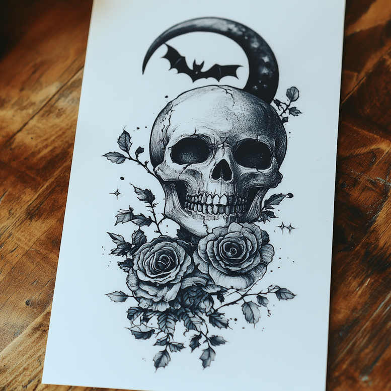 other-dark tattoo design ideas balanced color haunting for side torso