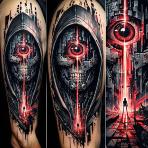 other-dark tattoo design ideas monochrome hidden stands for courage