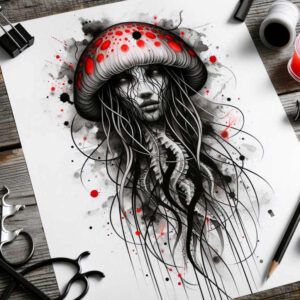 other-dark tattoo design ideas Realism depth of field melting symbol of perseverance
