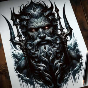 other-dark tattoo design ideas Realism sharp focus murky for sternum