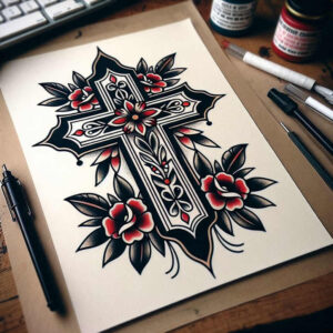 other-dark tattoo design ideas accent shading nightmare for back