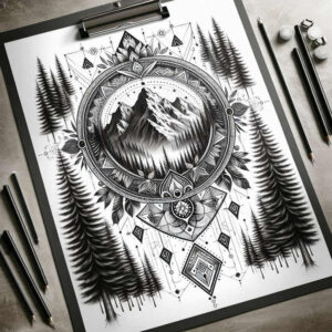 other-dark tattoo design ideas Realism clean background ominous endurance and power