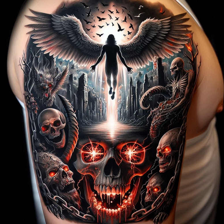 other-dark tattoo design ideas Realism optical depth phantom stands for resilience