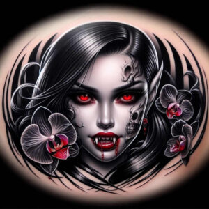 other-dark tattoo design ideas Surrealism visual paradox ruin for thigh