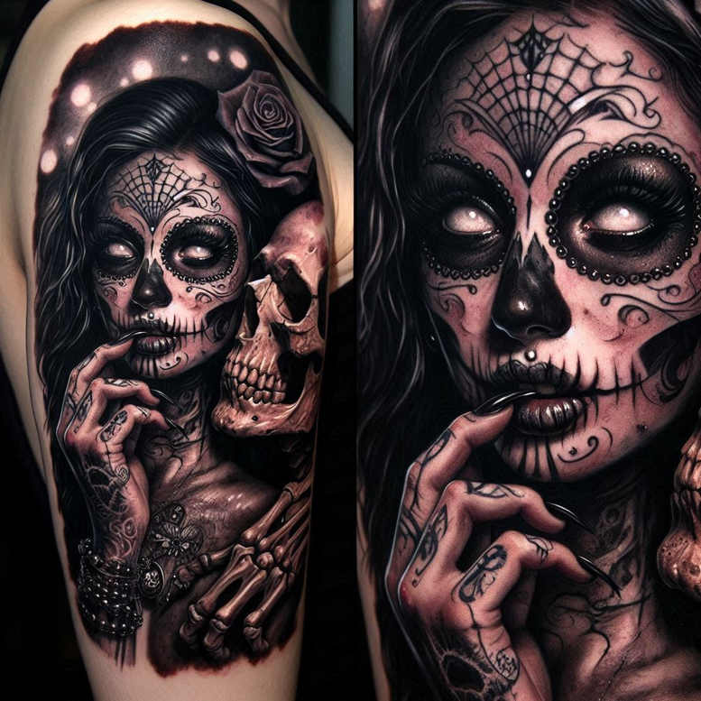 other-dark tattoo design ideas Surrealism disorienting strange laughter for toe
