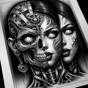 other-dark tattoo design ideas 3D-rendered twisted stands for resilience
