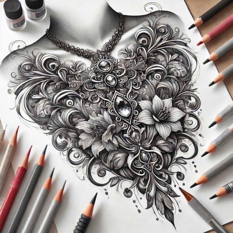 delicate-ornaments – tattoo design ideas free ai generated – micro-art – for-side – Gallery: other-delicate-inkby-ai