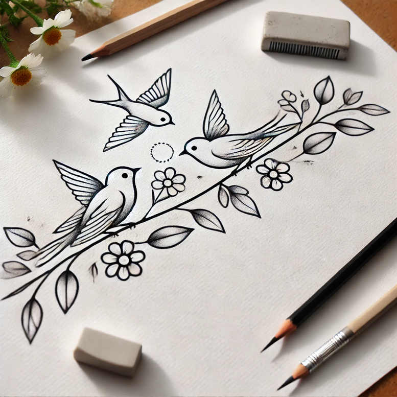 other-delicate tattoo design ideas crisp outline delicate motifs meaning resilience
