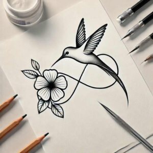other-delicate tattoo design ideas pure outline light gradients for shoulder blade