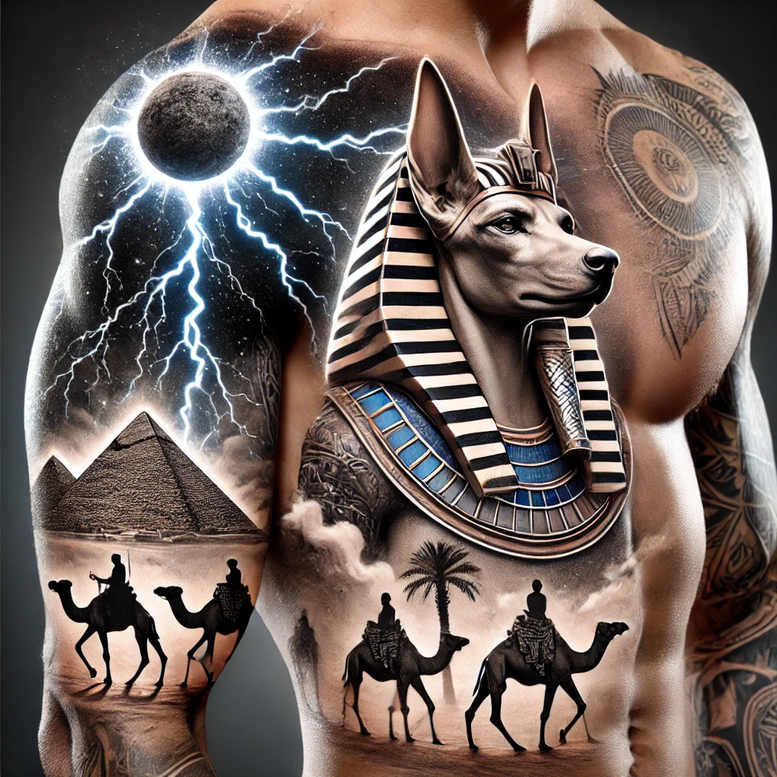 egyptian-sun-tattoo-surrealism-mysterious-for-temple – tattoo design ideas free ai generated – Gallery: other-egypt-inkby-ai