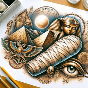 egyptian-plant-tattoo-surrealism-shifting-shapes-for-back-shoulder – tattoo design ideas free ai generated – Gallery: other-egypt-inkby-ai