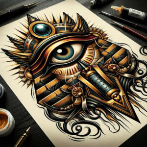 egyptian-deity-tattoo-neotraditional-defined-outlines-for-ribs – tattoo design ideas free ai generated – Gallery: other-egypt-inkby-ai