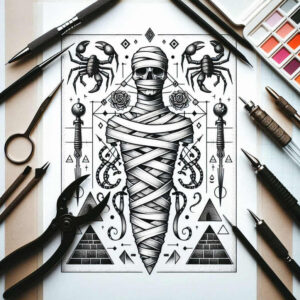 egyptian-sun-tattoo-surrealism-distorted-perspective-for-ankle – tattoo design ideas free ai generated – Gallery: other-egypt-inkby-ai